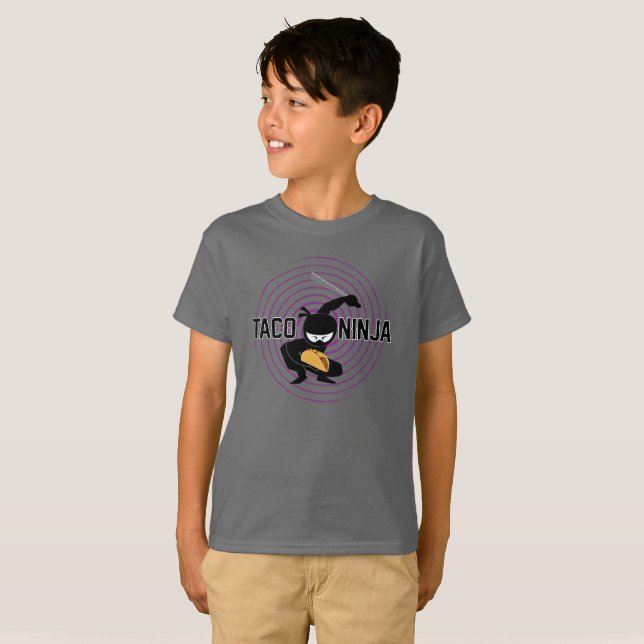Taco Ninja Design - Bards grundläggande T-Shirt (Hel framsida)