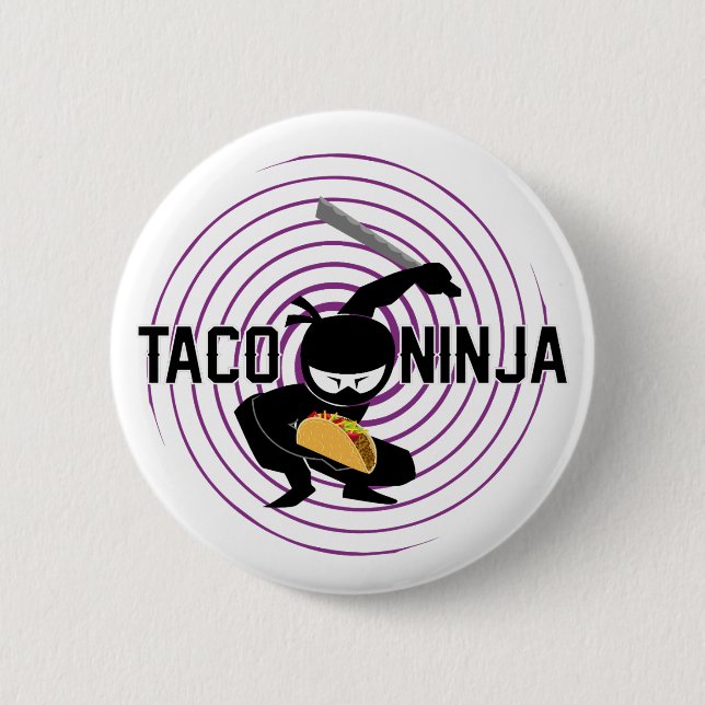 Taco Ninja Design - Round Button Knapp (Framsida)