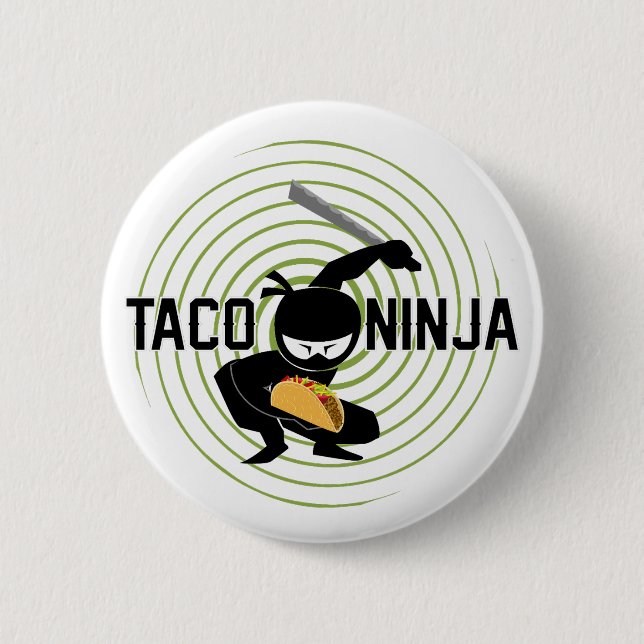 Taco Ninja Design - Round Button Knapp (Framsida)