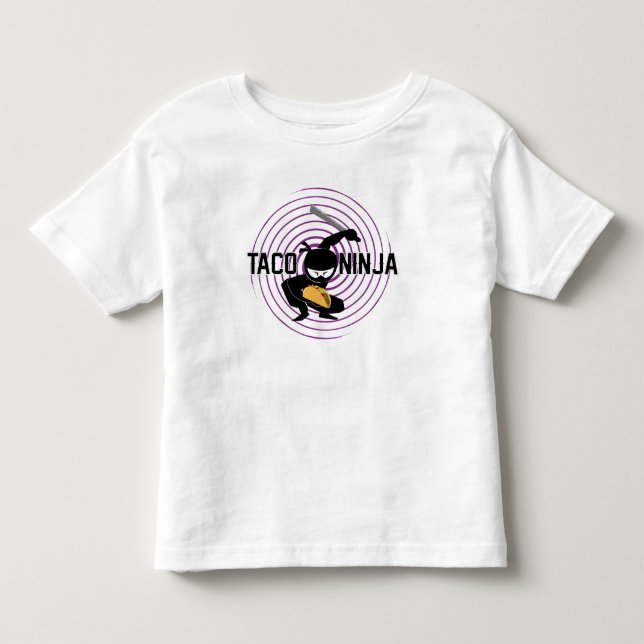 Taco Ninja Design - Småbarn Bra Jersey T-Shirt (Framsida)