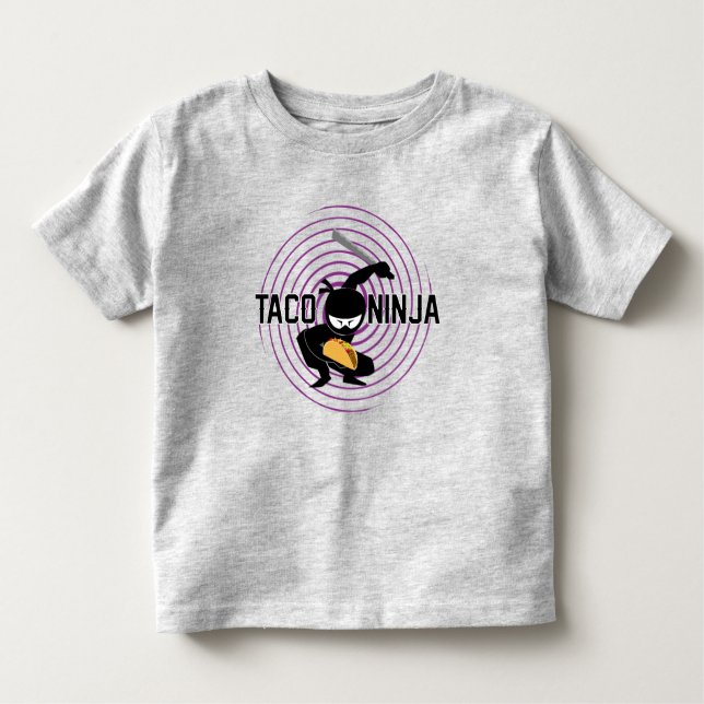 Taco Ninja Design - Småbarn Bra Jersey T-Shirt (Framsida)