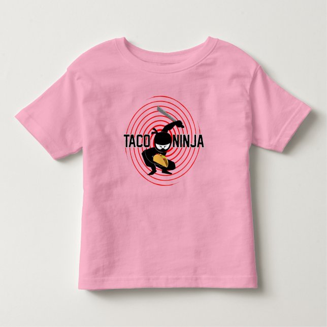 Taco Ninja Design - Småbarn Bra Jersey T-Shirt (Framsida)