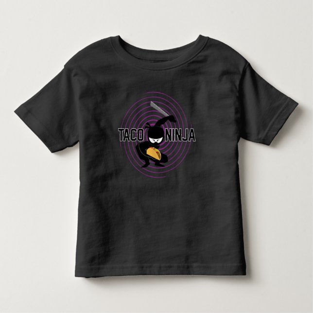 Taco Ninja Design - Småbarn Bra Jersey T-Shirt (Framsida)