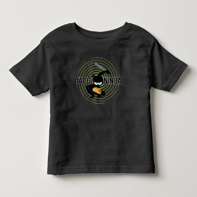 Taco Ninja Design - Småbarn Bra Jersey T-Shirt (Framsida)