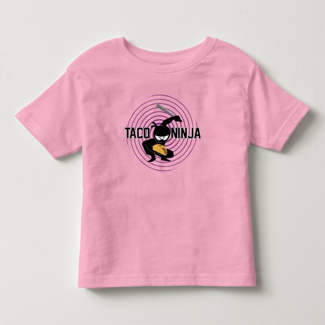 Taco Ninja Design - Småbarn Bra Jersey T-Shirt (Framsida)