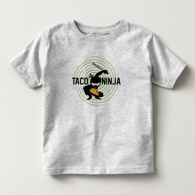 Taco Ninja Design - Småbarn Bra Jersey T-Shirt (Framsida)