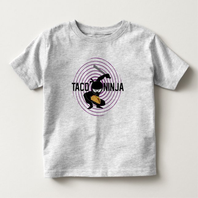 Taco Ninja Design - Småbarn Bra Jersey T-Shirt (Framsida)