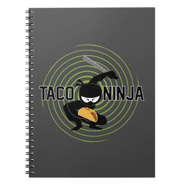 Taco Ninja Design - Spiral-foto-anteckningsbok Anteckningsbok (Framsidan)