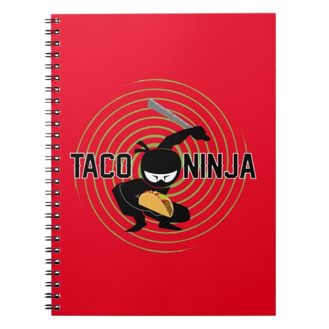 Taco Ninja Design - Spiral-foto-anteckningsbok Anteckningsbok (Framsidan)