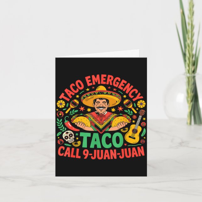 Taco nödsamtal 9 juan juan cinco de mayo kort (Framsida)