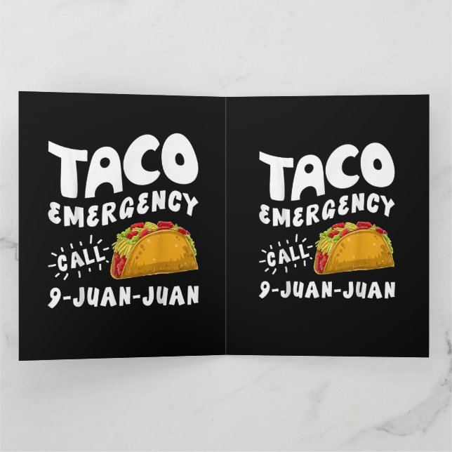 Taco Nödsamtal 9 Juan Juan Rolig Tack Kort (Inuti)