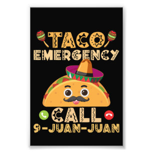 Taco-nödsamtal Rollig Cinco de Mayo Mexikansk Fototryck