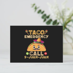 Taco-nödsamtal Rollig Cinco de Mayo Mexikansk Tack Kort