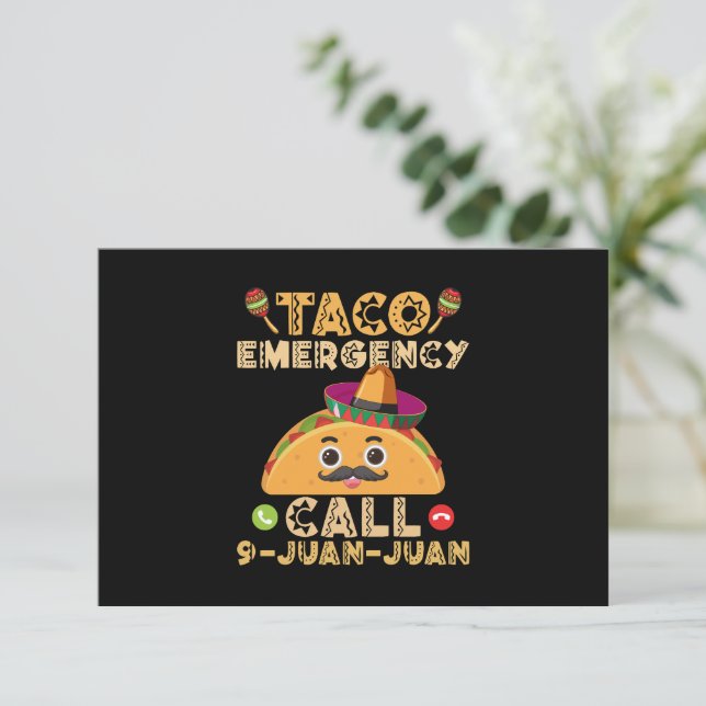 Taco-nödsamtal Rollig Cinco de Mayo Mexikansk Tack Kort (Stående Fram)