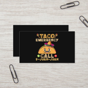 Taco-nödsamtal Rolligt Cinco de Mayo Mexikansk Visitkort