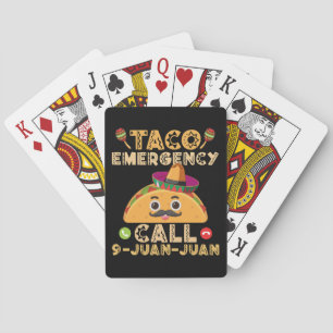 Taco-nödsamtal Rolligt Cinco de Mayo Mexikanskt Casinokort