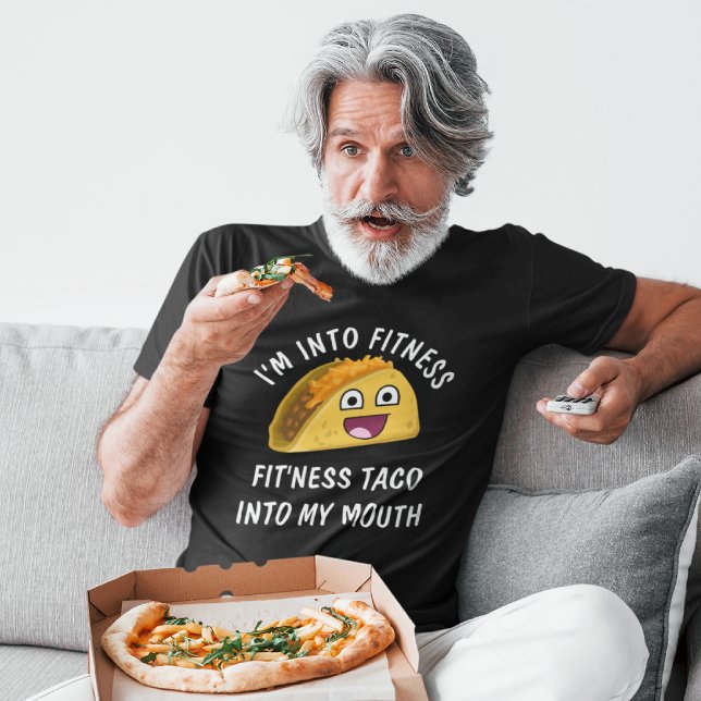 Taco och Fitness Funny Quote T Shirt (Skapare uppladdad)
