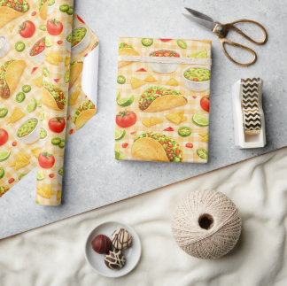 Taco och Nacho-mönster Presentpapper