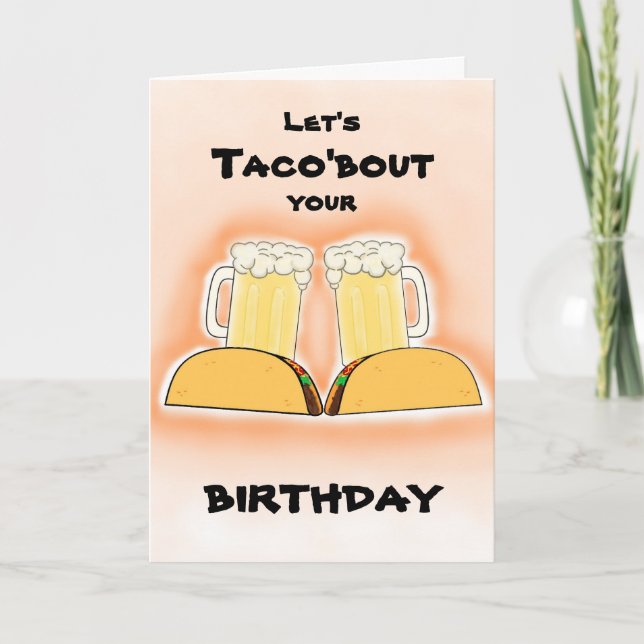 Taco- och öldagskort kort (Framsida)