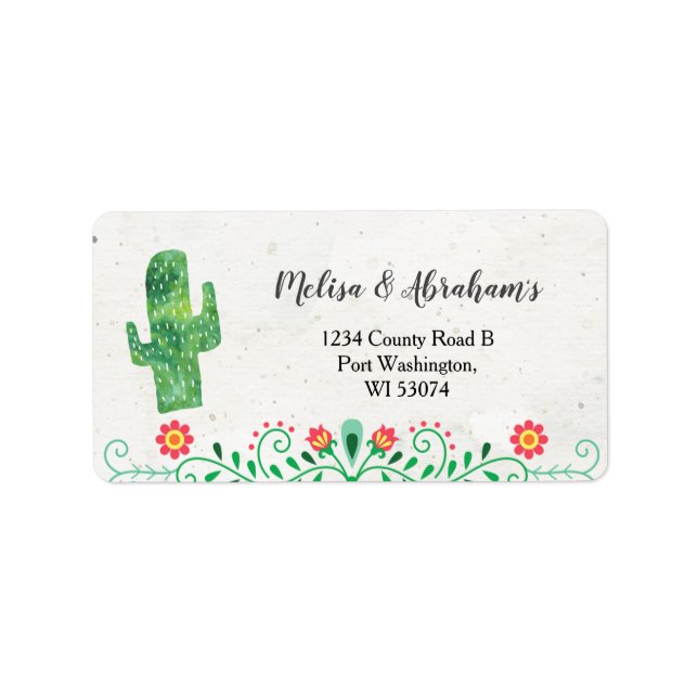 Taco och Tutus Mexican Modern Address Label Adressetikett (Framsidan)