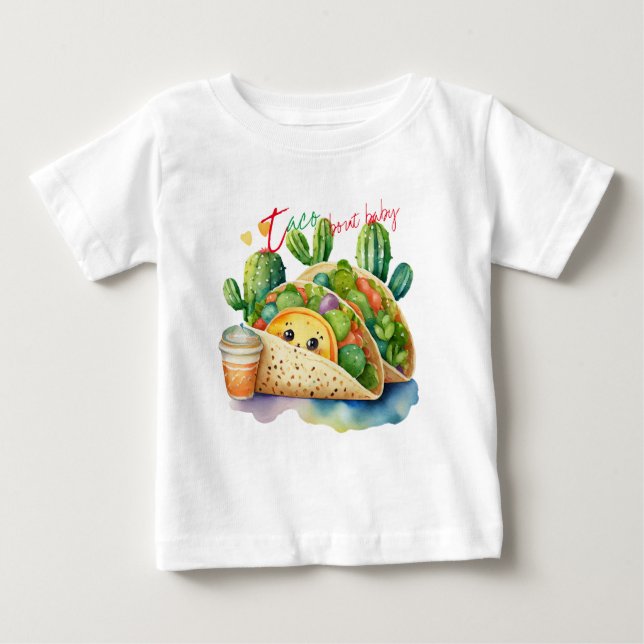 Taco om Baby Cute Nyfödd bebis Gift Fiesta T Shirt (Framsida)