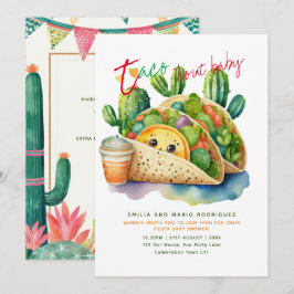 Taco om Baby Fiesta Baby Shower Roligt Cute Inbjudningar