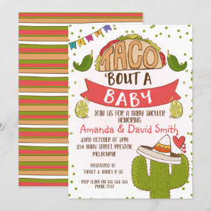 Taco om Baby Fiesta Theme Baby Shower-inbjudan Inbjudningar
