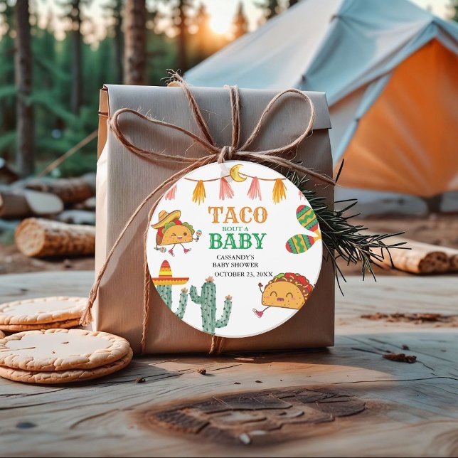 Taco om Baby Mexikansk Baby Shower-favor Gåvor Etiketter (Skapare uppladdad)