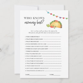 Taco om Baby Shower spel Inbjudningar