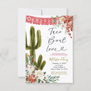 Taco om Blommigten Par Shower i Kärlek Inbjudningar