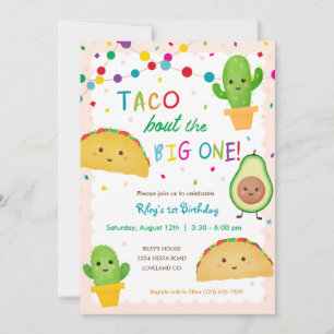 Taco om den stora - fiesta-temafödelsedagen inbjudningar