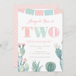 Taco om en andra födelsedag, mexikanskt fiesta par inbjudningar