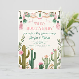 Taco om en baby-babystövel inbjudningar