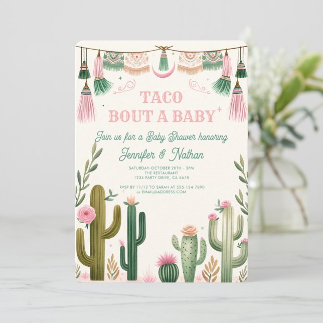 Taco om en baby-babystövel inbjudningar (Skapare uppladdad)