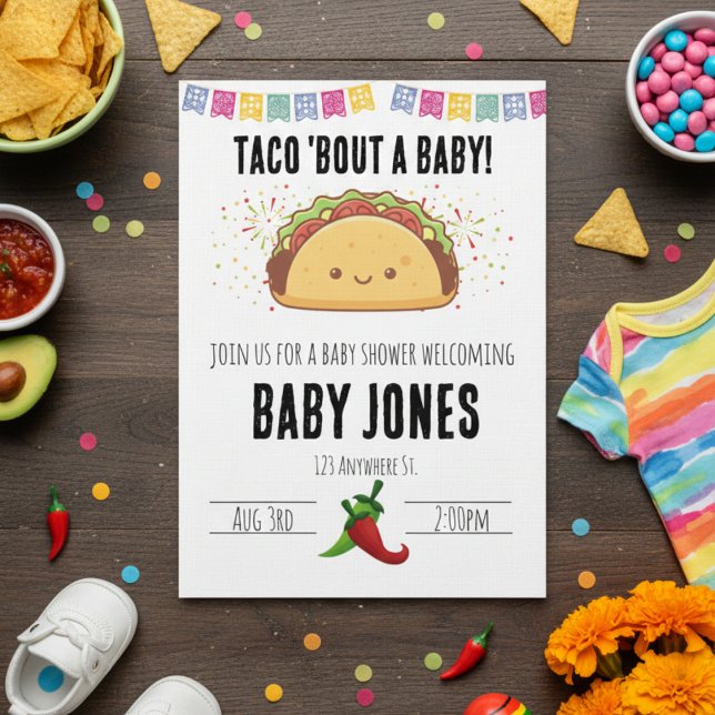 taco 'om en baby! bebisens dop inbjudan (Skapare uppladdad)
