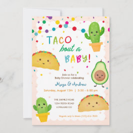 Taco om en baby-fiesta-tema babydusch inbjudningar