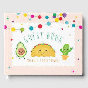 Taco om en baby-fiesta-tema, barnduschgäst gästböcker