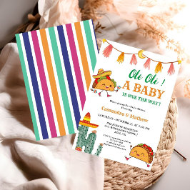 Taco om en baby mexikansk babystövel inbjudningar