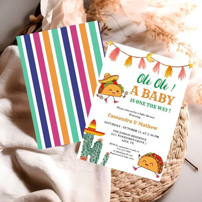 Taco om en baby mexikansk babystövel inbjudningar (Skapare uppladdad)