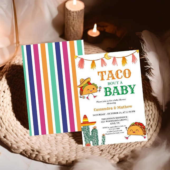 Taco om en baby mexikansk babystövel inbjudningar (Skapare uppladdad)