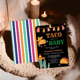Taco om en baby mexikansk babystövel inbjudningar