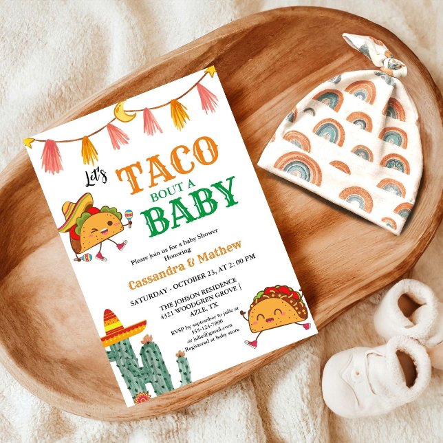 Taco om en baby mexikansk babystövel inbjudningar (Skapare uppladdad)