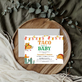 Taco om en baby mexikansk babystövel inbjudningar