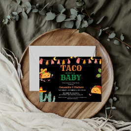 Taco om en baby mexikansk babystövel inbjudningar
