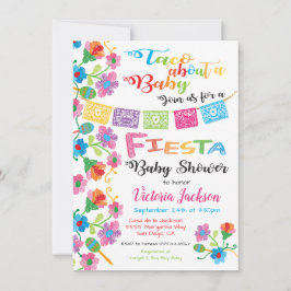 Taco om en baby mexikansk fiesta babydusch inbjudningar