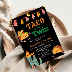 Taco om en baby mexikansk Twin Baby Shower Inbjudningar