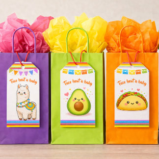 Taco om en Baby Shower Avokado Presentetikett