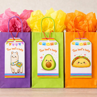 Taco om en Baby Shower Lama Presentetikett