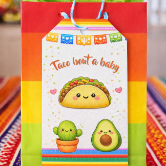 Taco om en baby shower presentetikett