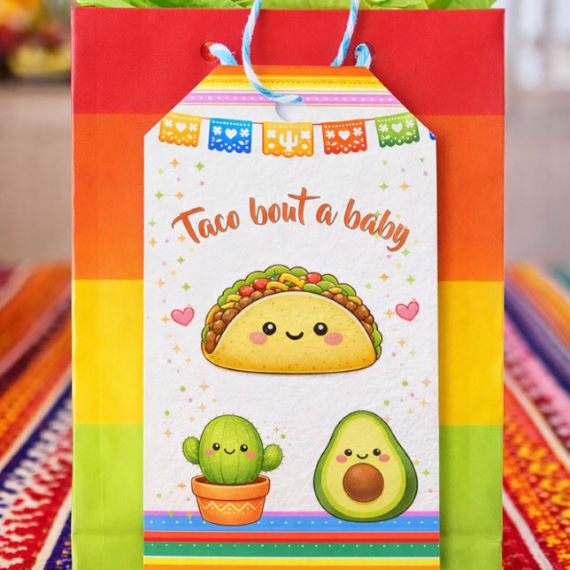 Taco om en baby shower presentetikett (Skapare uppladdad)